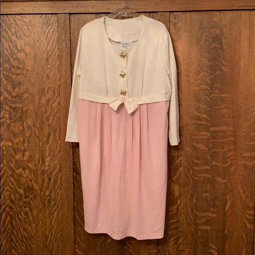 Personal identity maternity dress fancy cream NWT